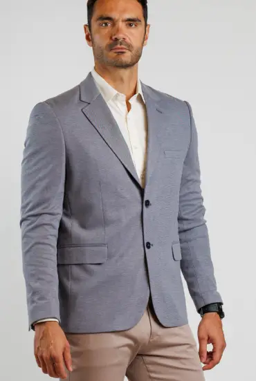 Muški sako - SIVO PLAVI (plus size)