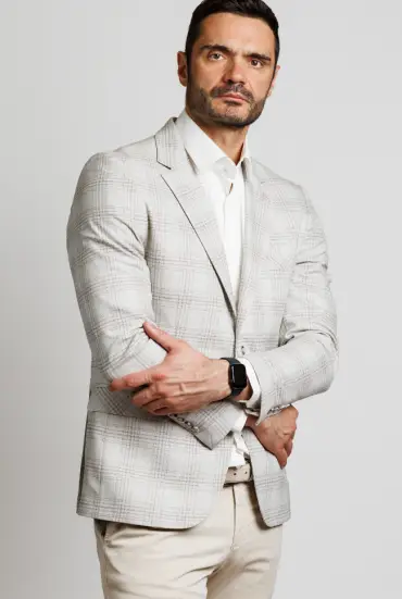 Muški sako karirani - SIVI 