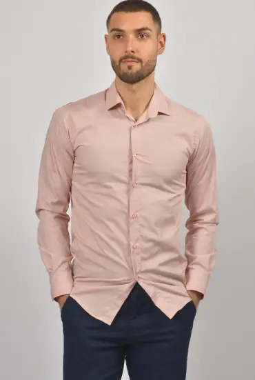 Muška REGULAR FIT košulja - PUDER ROZA