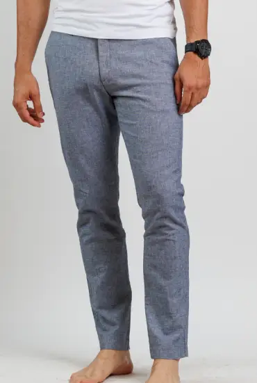 Blue linen trousers 