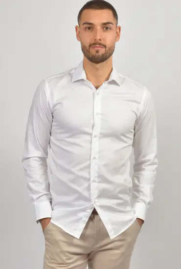 Muška SLIM FIT NO IRON košulja - BELA