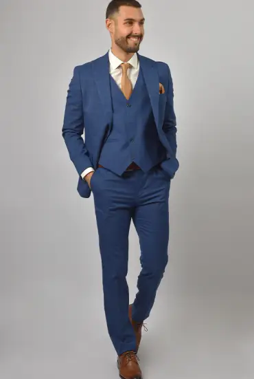Muško  trodelno odelo - PLAVO