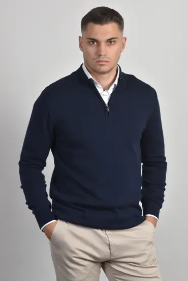 Muški džemper polu zip - TEGET