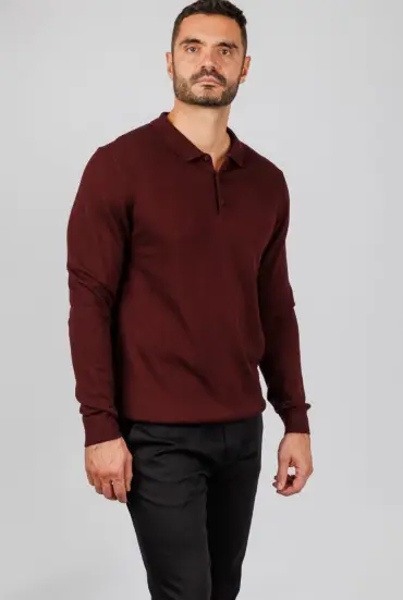 Muški džemper polo - BORDO