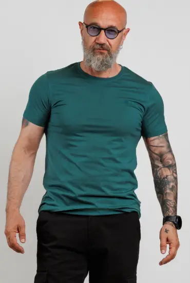 Dark green men's t-shir