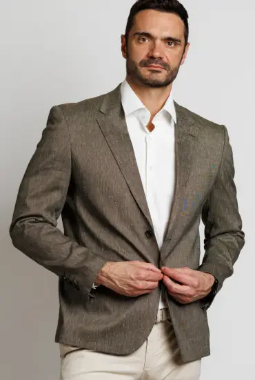 Muški laneni sako - ZELENI 