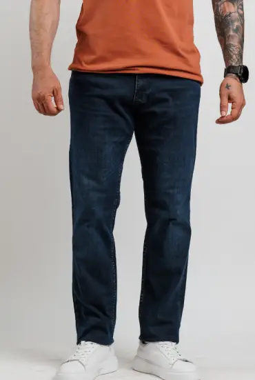 Muške farmerke standard fit u plavom denimu