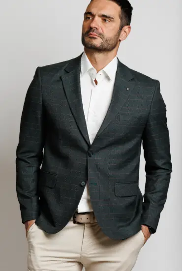 Muški sako karirani - ZELENI 