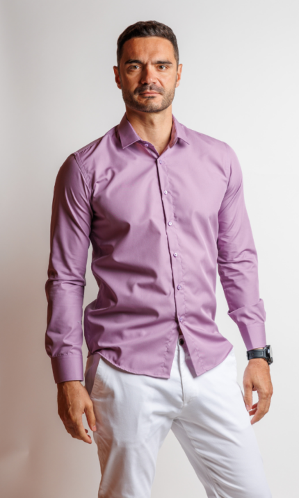 Muška REGULAR FIT košulja - lavanda - AKCIJA OD 15.07.2025. DO 15.08.2025.