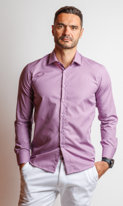 Muška SLIM FIT košulja - lavanda