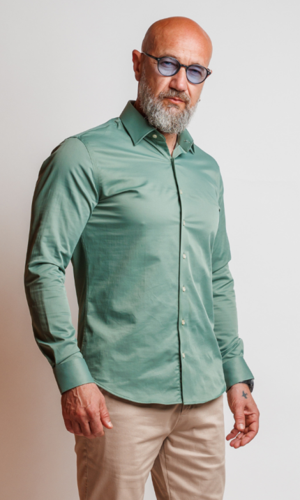 Muška SLIM FIT košulja - zelena